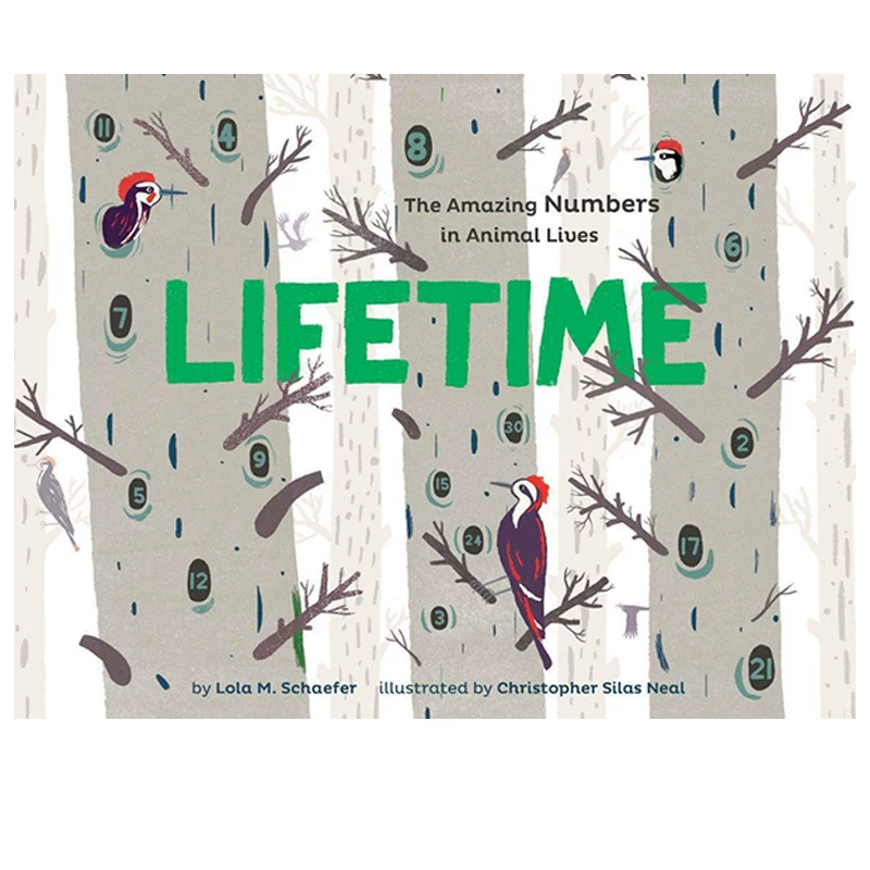Английский оригинал Lifetime The Amazing Numbers in Animal Lives Вяжущее Цифровое Детское Популярная наука Популяризация иллюстрированная книга