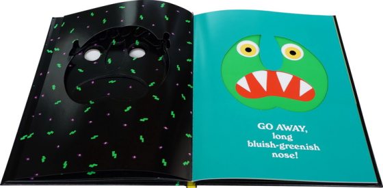 Pre-sale English original GoAwayBigGreenMonster go away the big green monster hardcover Liao Caixing book single imagination training go away the big green monster toddler enlightenment children's educational mask hole book