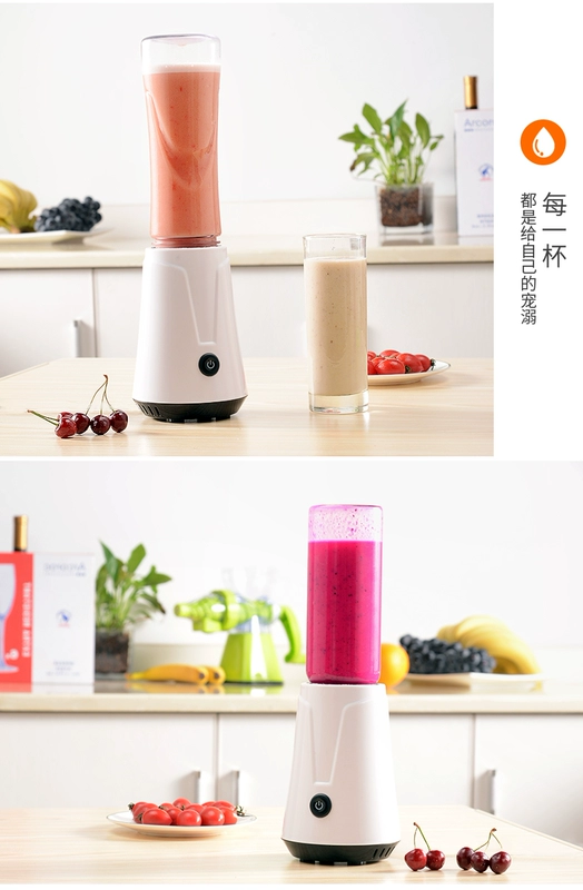 Mini nước trái cây cầm tay đầy đủ điện nhà sinh viên ký túc xá nước trái cây sữa đậu nành đa chức năng máy ép trái cây nhỏ - Máy ép trái cây