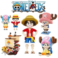Micro -Boyfure One Piece притворяется серией пиратских кораблей Qianyang Cartoon Anime Toys Qiaoba Luffy
