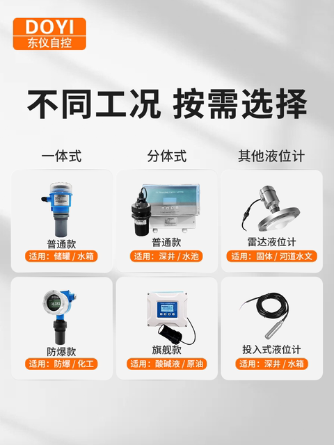 Dongyi ultrasonic liquid level meter integrated split radar input tank water level sensor three- and four-wire system