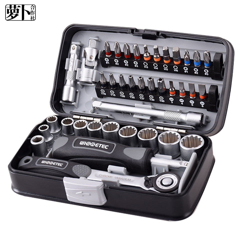 (Ropera Cooperative) Mini ratchet wrench sleeve screwdriver multifunctional combined tool suit