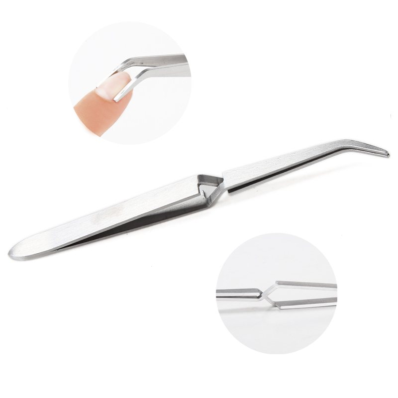 Nail shaping clip phototherapy extension nail stereotype phototherapy nail crystal nail special stereotype tool stainless steel tweezers