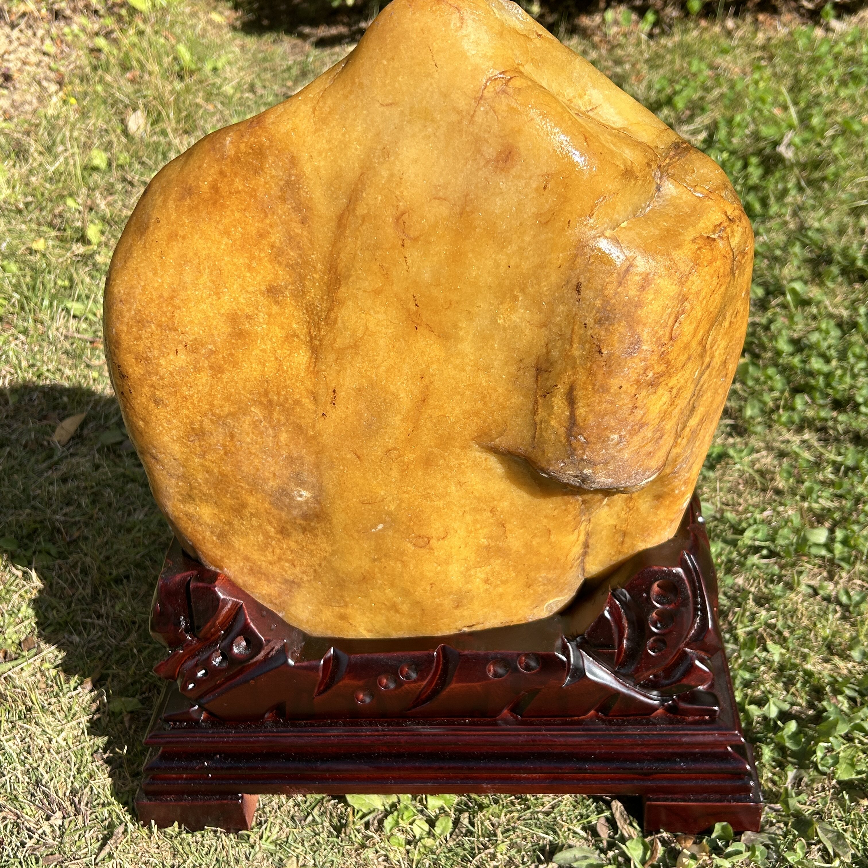 黄龙玉原石水草花摆件：天然宝石级收藏！鱼缸造景神器太绝了！-珠宝