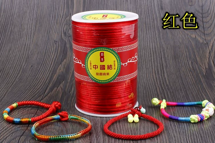 Trung Quốc thắt nút dây bện số 5 làm bằng tay mặt dây chuyền ngọc bích vòng tay dây buộc tay đệm đệm sáng tạo trang trí dây bện - Vòng đeo tay Clasp