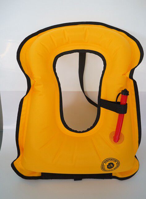 Portable outdoor inflatable life jacket Car adult buoyancy surf vest Snorkeling clothing with mouth blowing