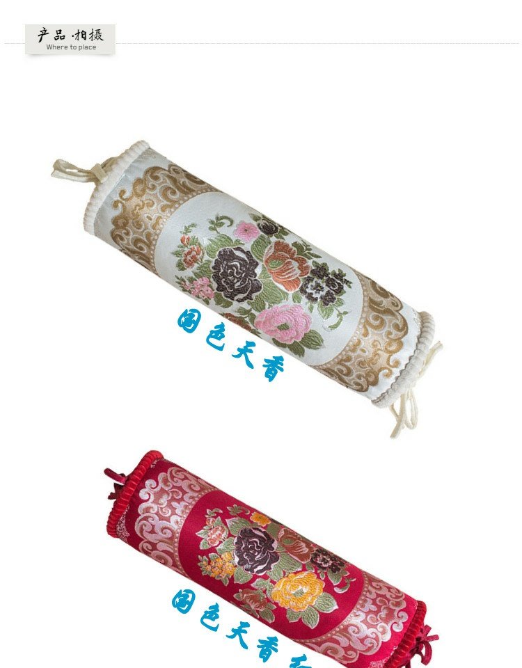 Gối đa năng phong cách châu Âu Gối sofa gối Tăng thời trang gió quốc gia hình trụ đệm nhỏ gối tròn goi tua lung