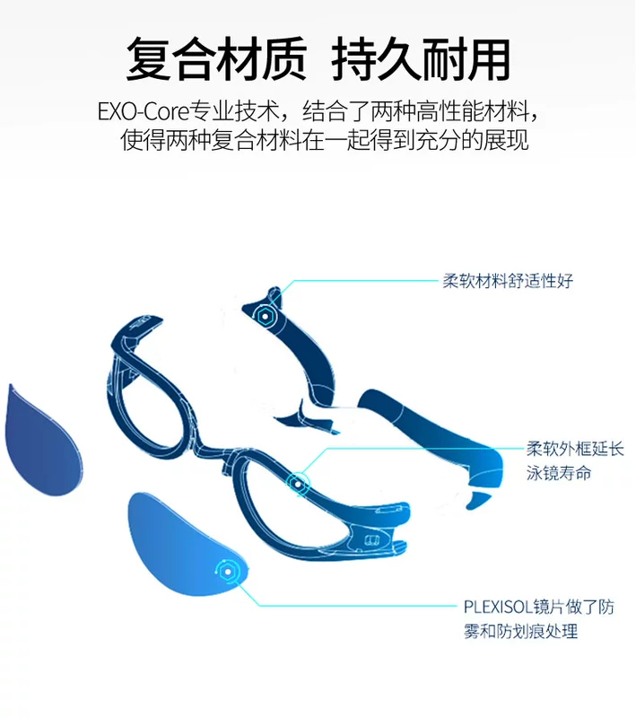 MP Phelps của Ý có cùng kính râm nam và nữ chống sương mù chống nước HD chuyên nghiệp - Goggles