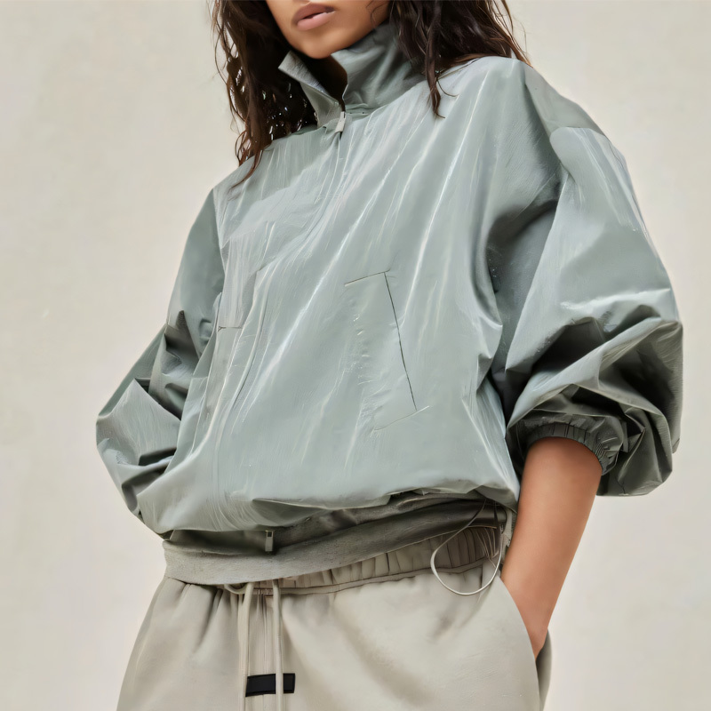 Fog Miki Essentials American Niche High Street Fashion Brand Woven Jacket Loose Zipper Coat for Men and Women