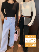 Ashigo vcruan high quality super comfortable cashmere feel base shirt women early autumn new minimalist can be worn