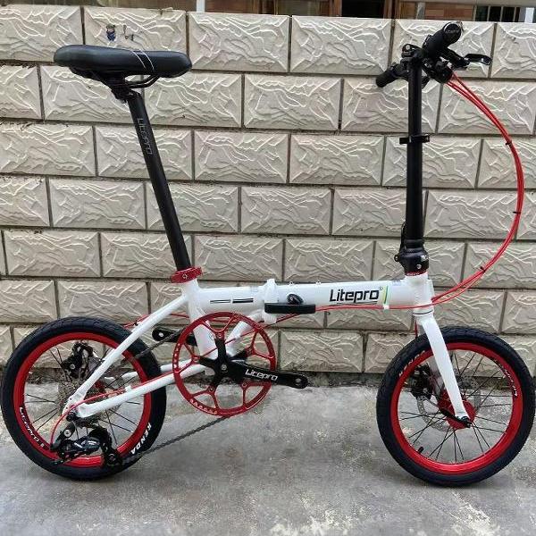 Litepro K3 Plus Same Model Ultra-Light 10-Speed Disc Brake Folding Bicycle for Adults, Men and Women, Model L1610