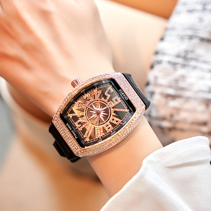 Richard Mille Fm Frank Watch Men's Tonneau Muller Starry Sky Full Diamond Couple Watch Pair of Watches Women's Watch Richard Mille Fm Frank Watch Men's Tonneau Muller Starry Sky Full Diamond Couple Watch Pair of Watches Women's Watch