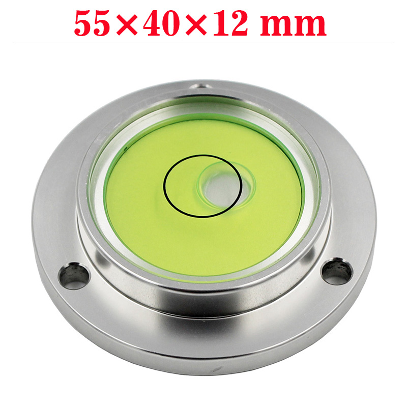 Metal aluminium alloy glass circular gradienter mechanical car with base mounting level instrumental full-directional horizontal bubble bead