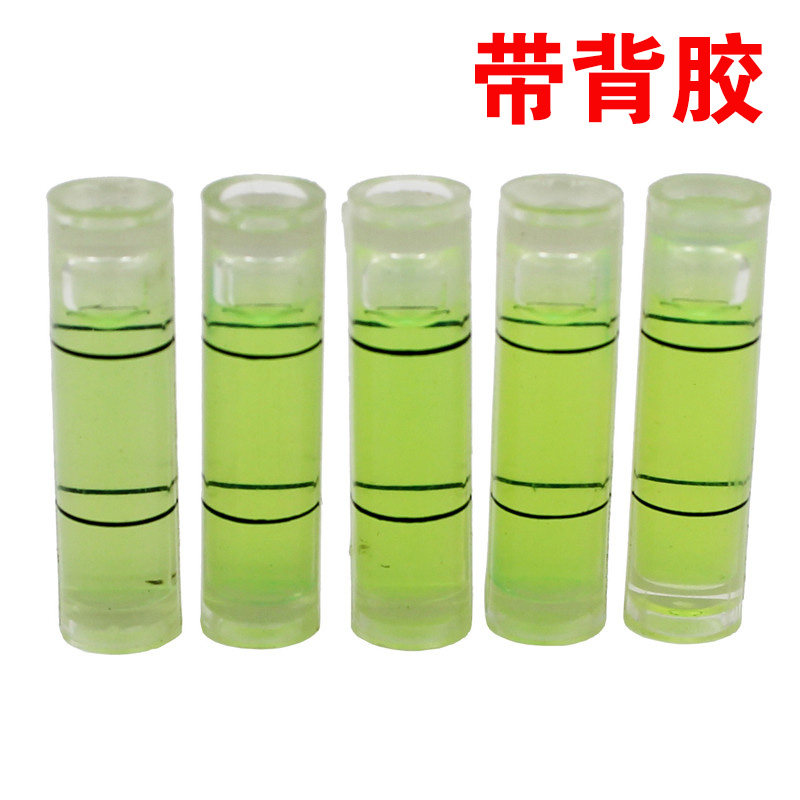 New material acrylic tubular mini small with back glue horizontal bubble green water gradienter water bubble size 7x26mm
