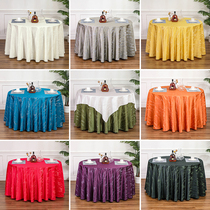 Hotel Big Round Table Tablecu Table Cloth Dining Room Bouyi Hotel Round Table Hood Home Table Cloth Wedding Celebration Eurostyle Tablecu