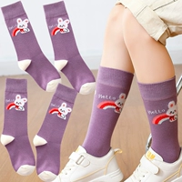 【4 пары высоких носков и милых кроликов】 Чистый хлопок без костей