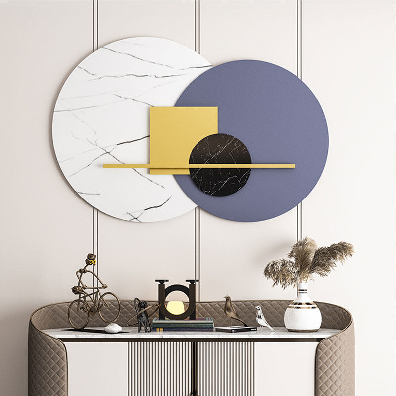 Nordic Living Room Sofa Background Wall Decoration Hyun Guan Metal Hanging Decoration Room Solid Wall Decoration Light Lavish Wall Decoration