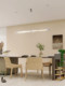 Bauhaus Restaurant Pendant Light, Minimalist Dining Table Bar Lamp, Glass Creative Island Table Linear Strip Light Fixture