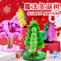 Paper Tree Flowering Magic Christmas Tree Watering Growth Crystallized Christmas Day Diy Handmade Children Kindergarten Gifts