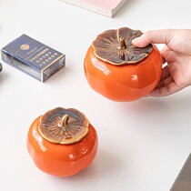 Ceramic Ashtrays With Lid Anti-Fly Ash Personality Hotel Home Living Room Tea Table Office Creative Smoke Cylinders Custom