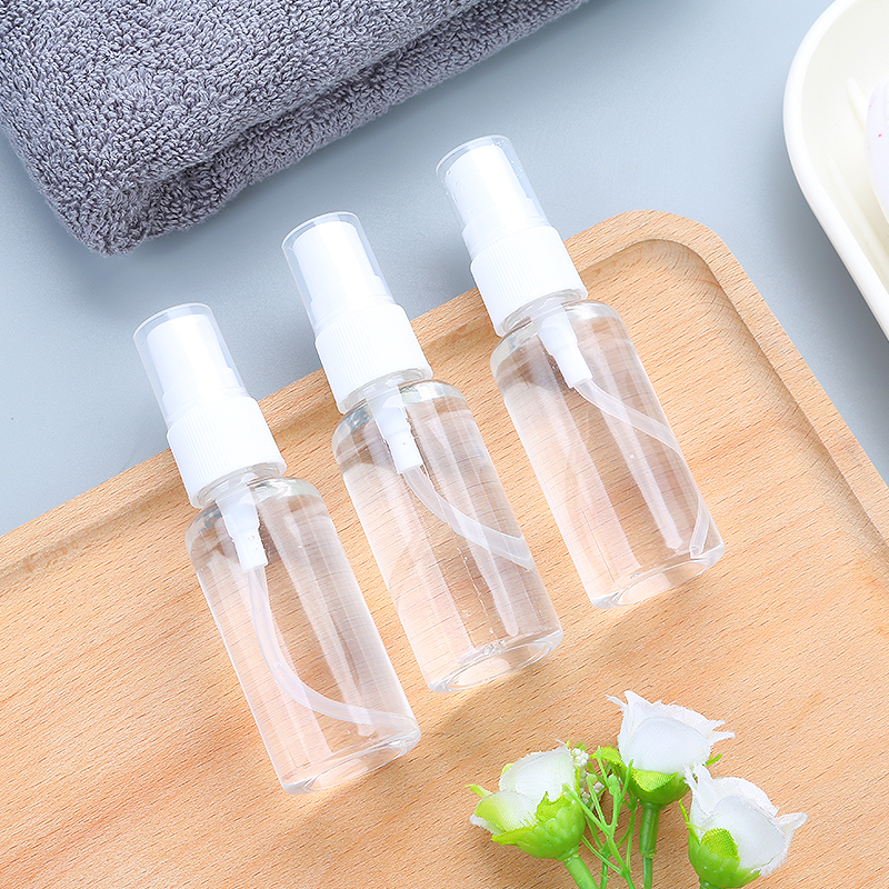 Travel Transparent Plastic Small Spray Bottle Portable Cosmetics Press Split Bottle Spray Pot Perfume Fine Mist Spray Empty Bottle