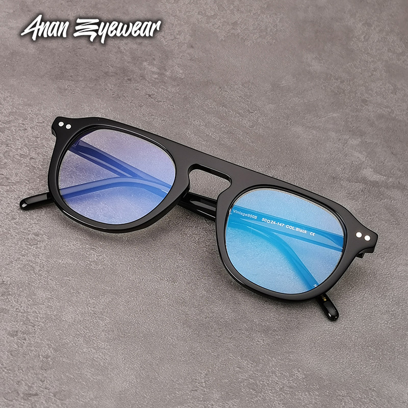 American retro - made imported plate glasses frame male pilot tide can be matched with near - sight black glasses frame