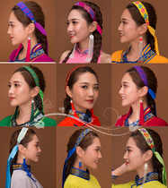 Mongolian element hairpin female long ribbon headgear headgear minority wind Joker hair accessories Mongolian hair hoop New