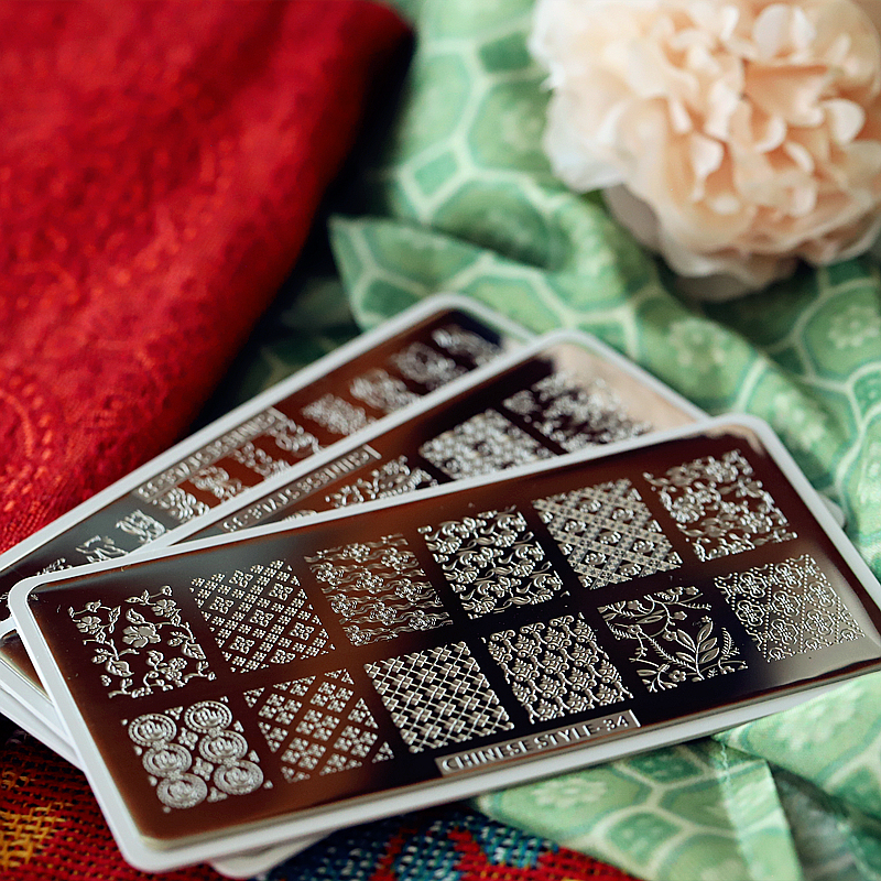 Mi Siyun Original Design Copyright Chinese Pattern Series High-Precision 33-34-35 Nail Art Stamping Plate Template