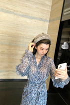 THEHANDLE Banyan Tree Lady Skirt Design Flower Dress Female Autumn Harvest Waist Temperament French Vintage Dress