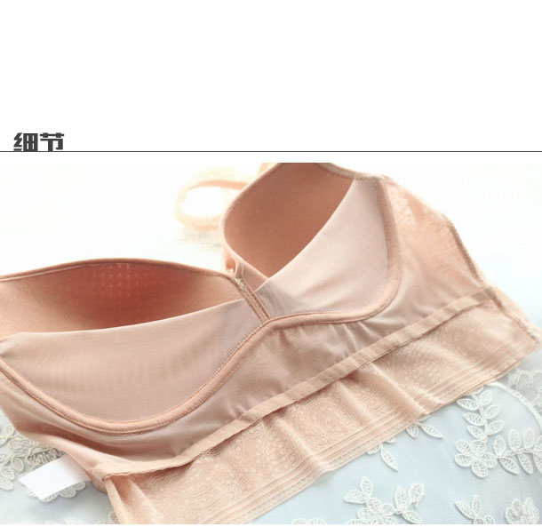 Cổ chữ V mềm cỡ lớn áo ngực một mảnh ren không có dấu vết quấn ngực không có vòng thép áo ngực liền mạch áo lót nữ D3 áo lót nữ dễ thương