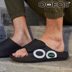 Отдых тапочки oofos男女休闲运动通勤魔术贴凉拖超软踩屎感厚底减压按摩现货 Other