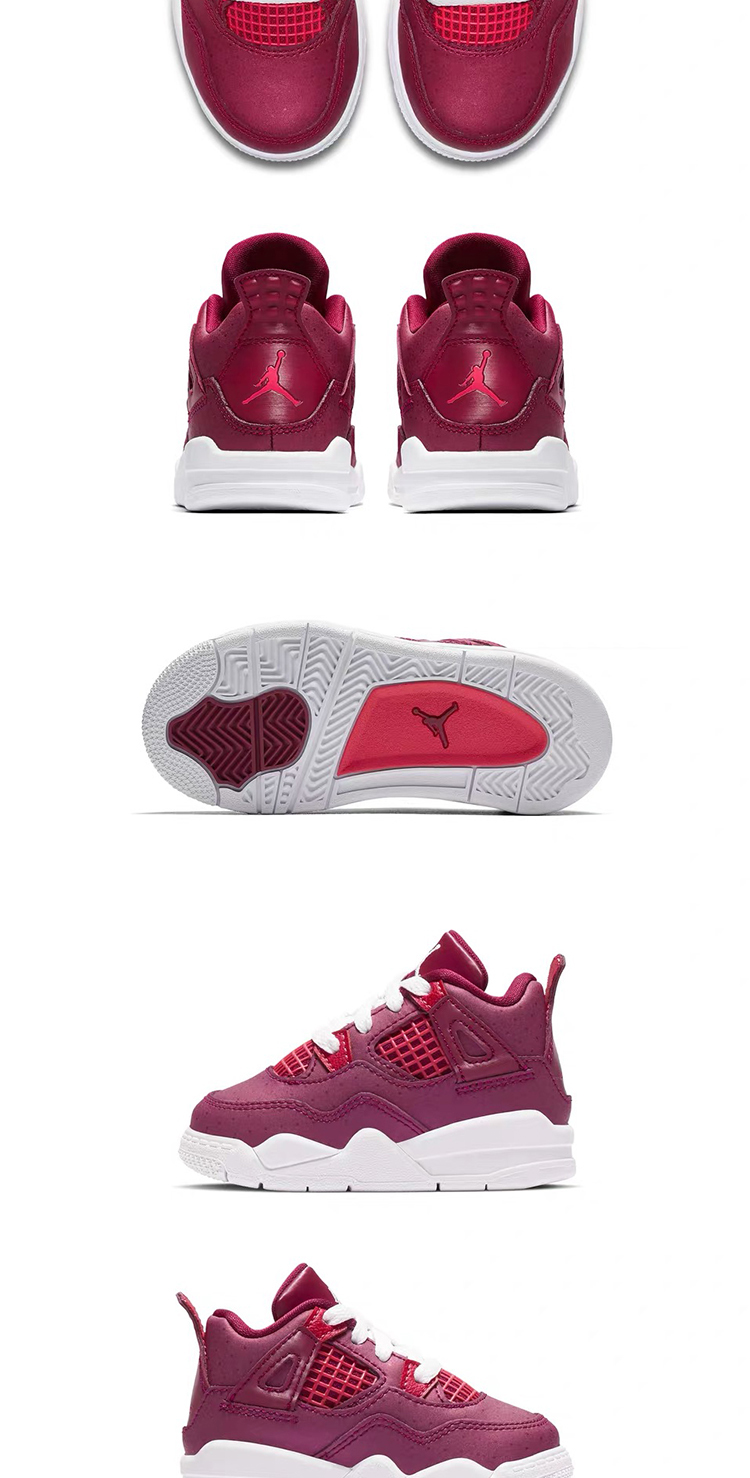 Air Jordan 4 AJ4 Ngày Valentine Trẻ em Giày bóng rổ trẻ em BQ7672-BQ7671-661 - Giày dép trẻ em / Giầy trẻ giày dép trẻ em hàng hiệu