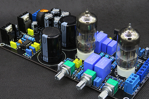6N1 Gall stone mixed amplifier board four-channel amplifier 12V boost vehicle vacuum tube amplifier gall machine