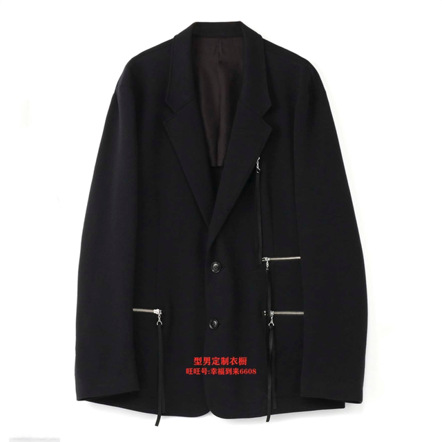 ພາກຮຽນ spring ແລະດູໃບໄມ້ລົ່ນຊ້ໍາເອີຣົບແລະອາເມລິກາ Yamamoto ແບບດຽວກັນ Personalized Suit Men's Casual Loose Suit Versatile Slim Top Jacket