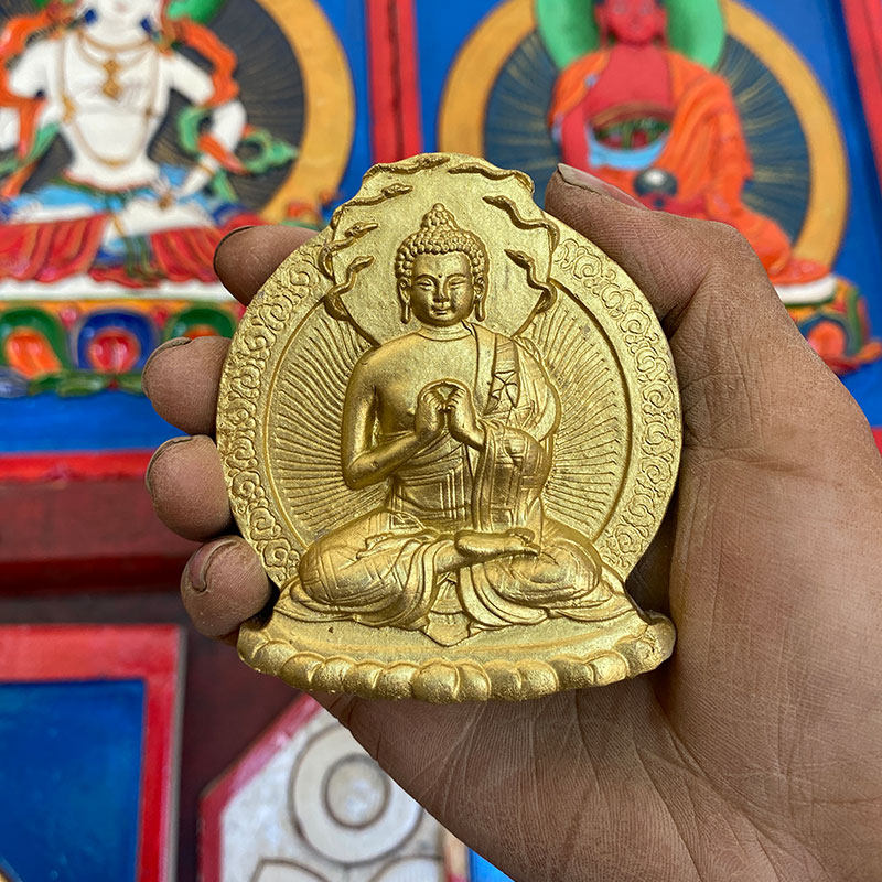 (Make Buddha statue) Medium Trumpet Dragon King Buddha Rub Buddha Statue Tibetan traditional clay statue Dragon King Buddha