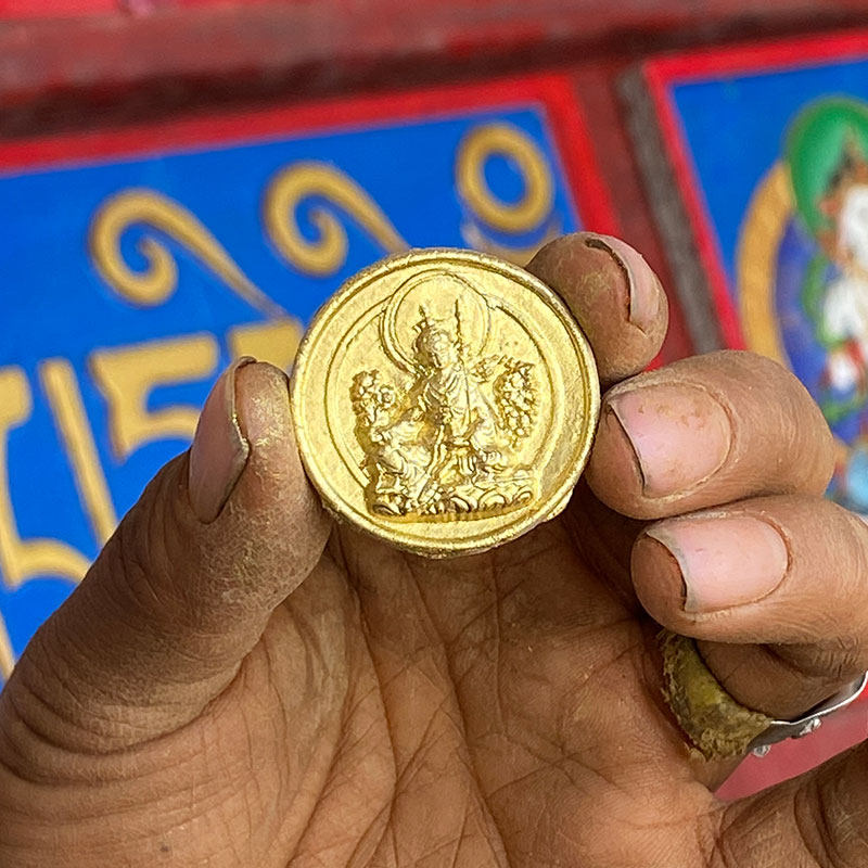 (Make Buddha Statue) Mini Round Lotus Peanut Rubbing Buddha Traditional handmade lotus statue