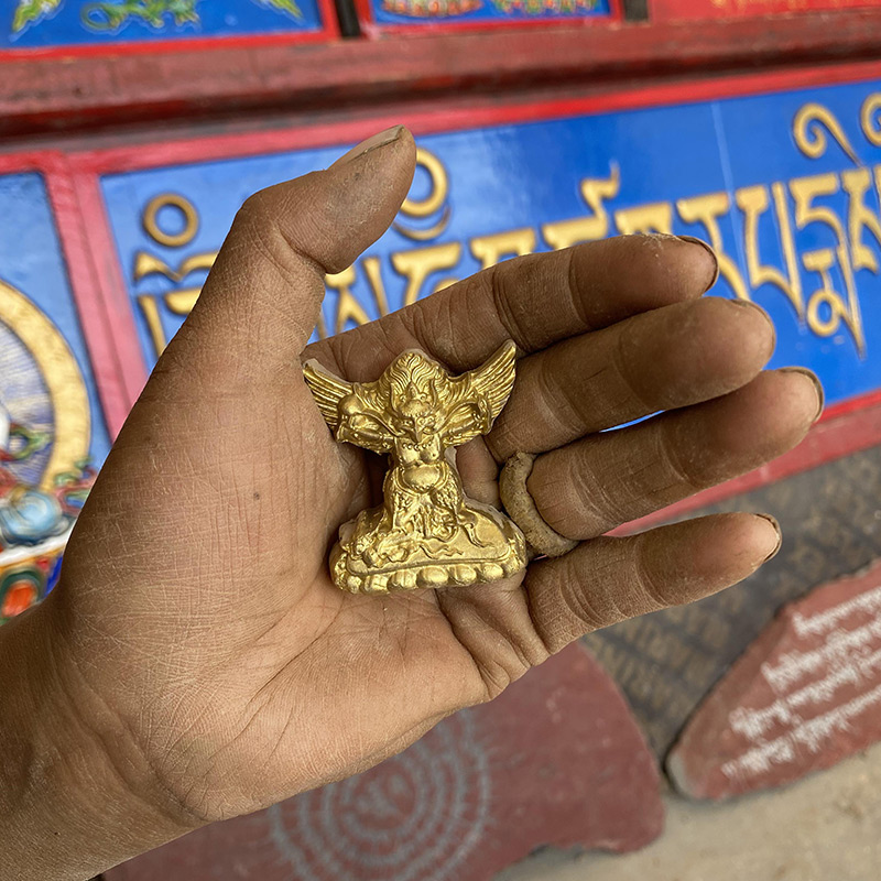 Small Dapeng Gold-winged Bird Qiong Bird Garuluo Bird Tibetan traditional earth-wiping statue