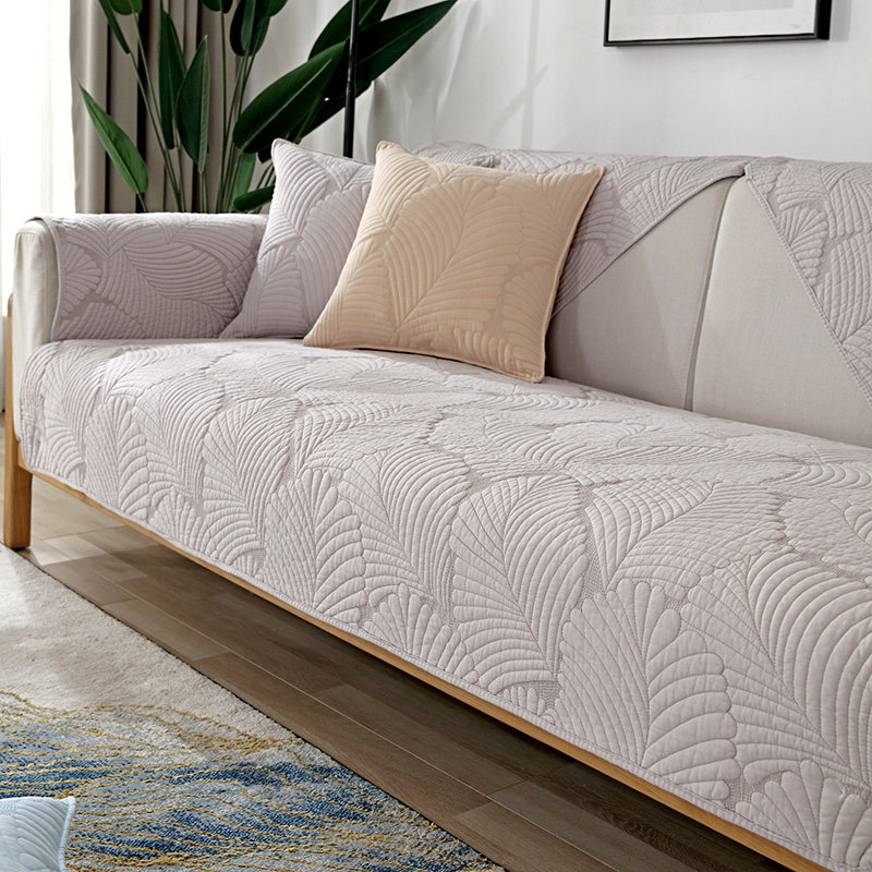 Nordic simple solid color sofa cushion four seasons universal cotton fabric anti-slip cushion cushion modern sofa cover towel