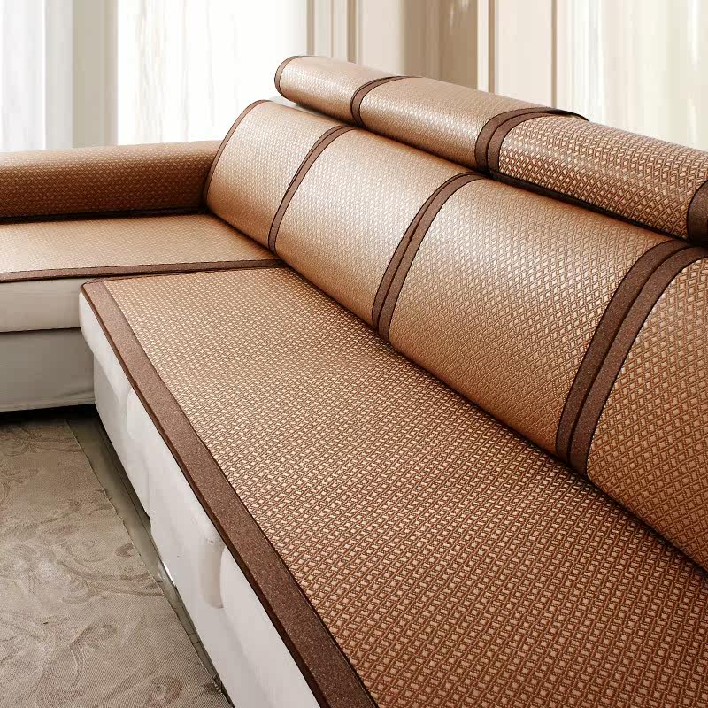Light luxury rattan seat sofa cushion non-slip summer summer ice silk rattan bamboo mattress leather sofa cool seat cushion seat cushion