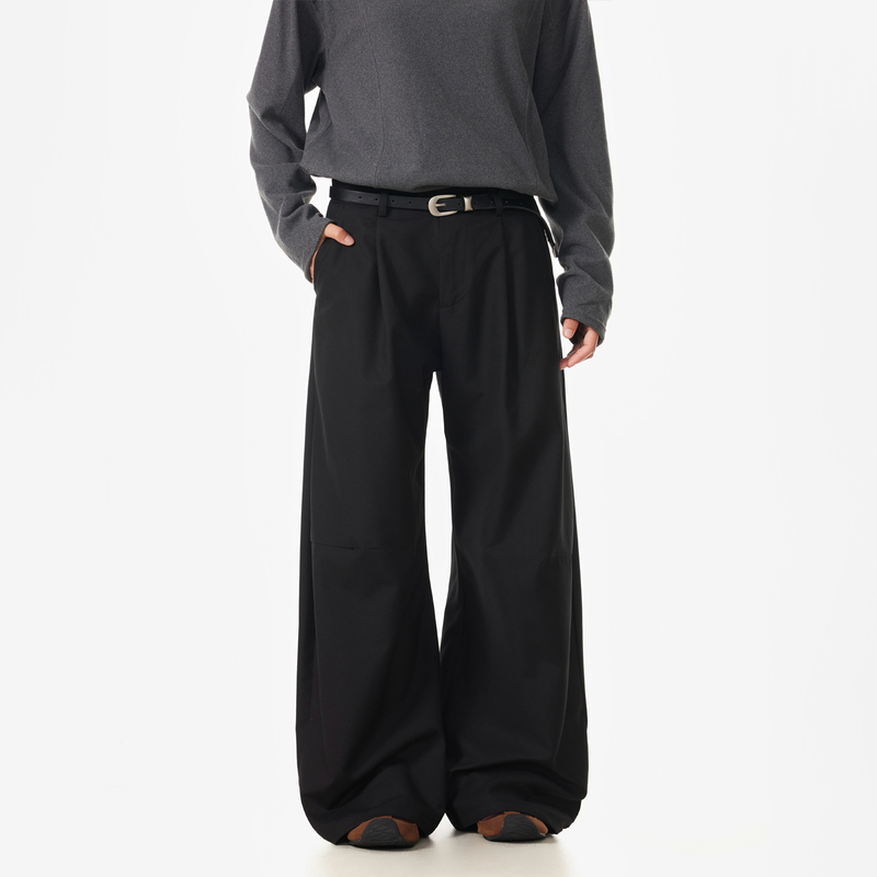 Krisirk American-Style Drapey Scimitar Trousers for Men and Women, Trendy Brand Cleanfit Loose Wide-Leg Commuter Casual Pants for Men Krisirk American-Style Drapey Scimitar Trousers for Men and Women, Trendy Brand Cleanfit Loose Wide-Leg Commuter Casual Pants for Men