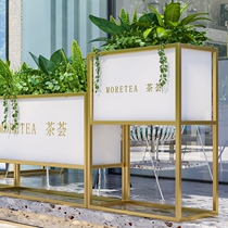  Wrought iron flower box fence planting flower trough outside milk tea shop outdoor flower bed combination coffee restaurant partition flower rack