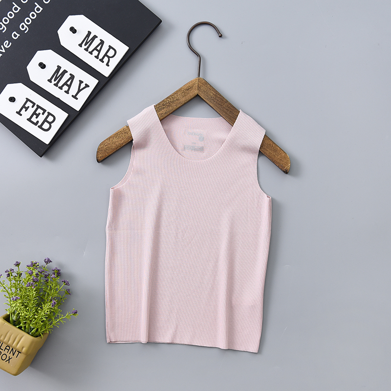 Childrens vestwith hoàn toàn thoải mái trong lớn bông màu tay áo ngắn mùa hè da mỏng T-shirt.