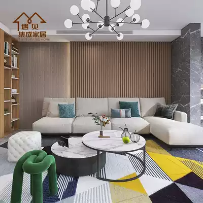 Spot simple wood grain grille wall panels Bamboo and wood fiber splicing wall panels Personalized custom suspended ceiling decorative wall panels