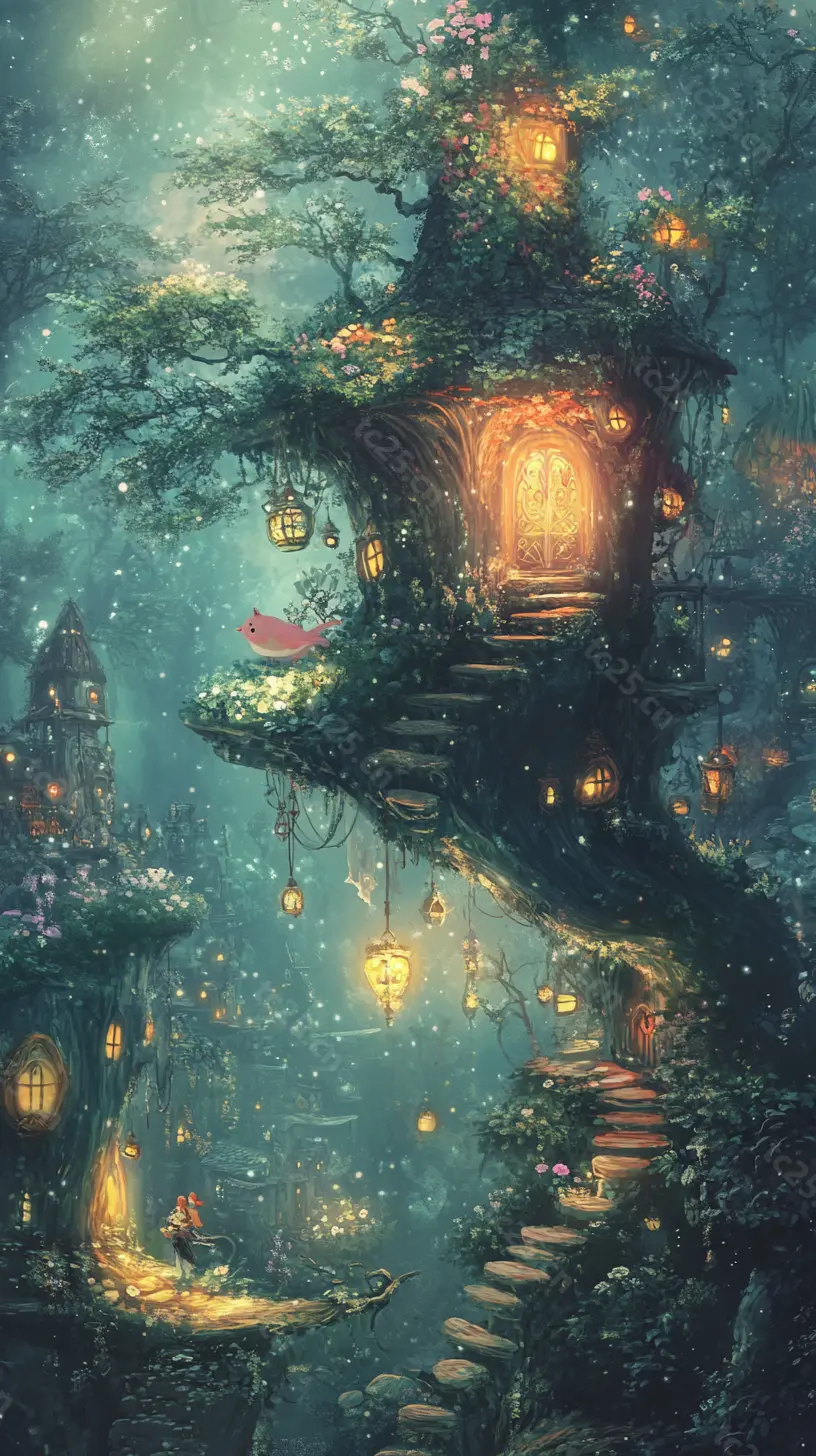图片[3]-幻境小屋森林奇妙仙屋midjounney提示词stable-diffusion-pormpt-天城私塾