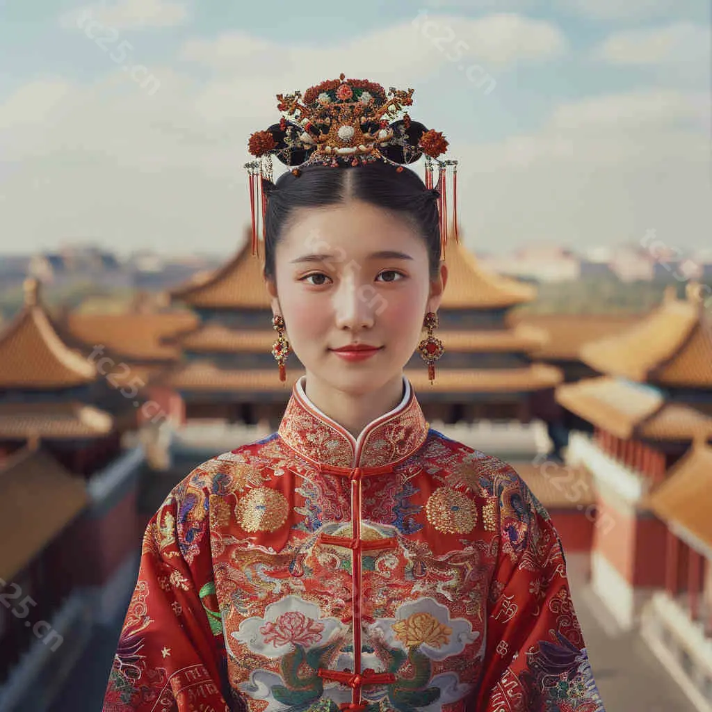 图片[3]-华丽汉服盛装midjounney提示词、stable-diffusion-porm-天城私塾
