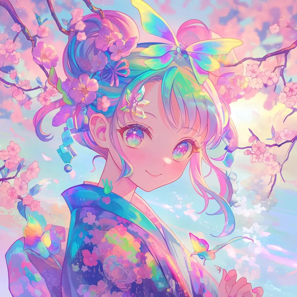 图片[5]-彩虹发少女的风幻想midjounney提示词、stable-diffusion-pormpt-天城私塾