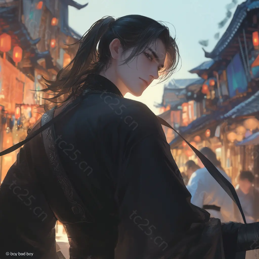 图片[18]-古风市集的神秘刀客midjounney提示词、stable-diffusion-pormpt-天城私塾