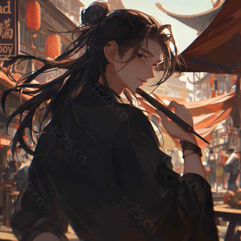 图片[20]-古风市集的神秘刀客midjounney提示词、stable-diffusion-pormpt-天城私塾