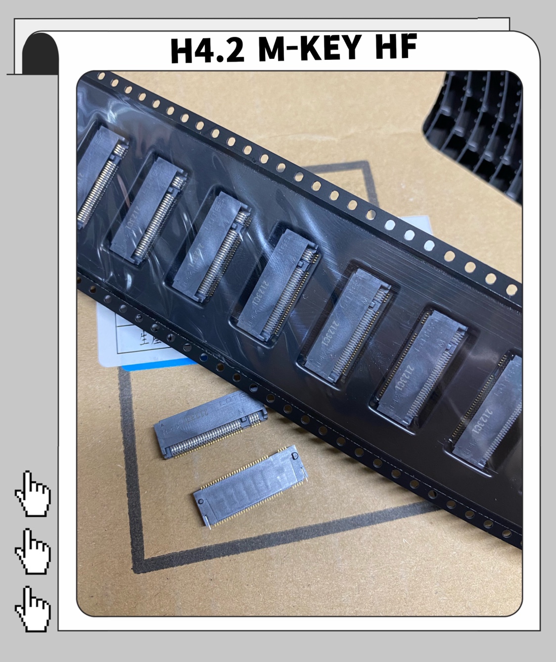 LOTES NGFF 67P connector M 2 H4 2 SSD slot M KEY PCIE socket 4 2 high