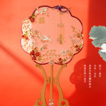 Bridal Show Wo College Fan Knot Wedding Ancient Wind Hand-made Chinese Fan Out of Chinese Festive Fan Diy Material